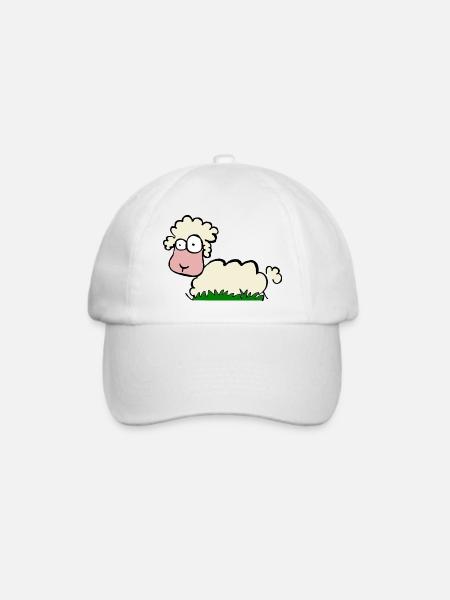 freaky sheep - Baseballkappe - Weiß/Weiß