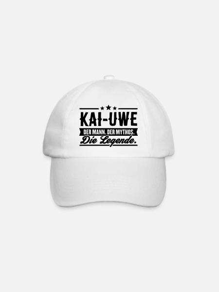Mann Mythos Legende Kai-Uwe - Baseballkappe - Weiß/Weiß