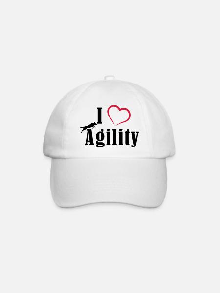 I Love Agility - Baseballkappe - Weiß/Weiß