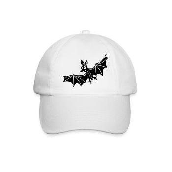 Fledermaus 3 - Baseballkappe - Weiß/Weiß - Vorne