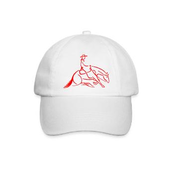 Westernreiter Slidingstop rot - Baseballkappe - Weiß/Weiß - Vorne