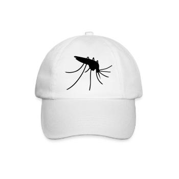 Mücke Moskito Mosquito Insekt Mückenstich - Baseballkappe - Weiß/Weiß - Vorne