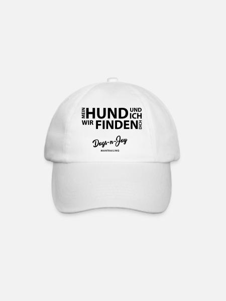 Mein Hund und ich, wir finden Dich - Baseballkappe - Weiß/Weiß