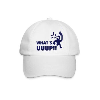 what_s_uuup_mono_50 - Baseballkappe - Weiß/Weiß - Vorne
