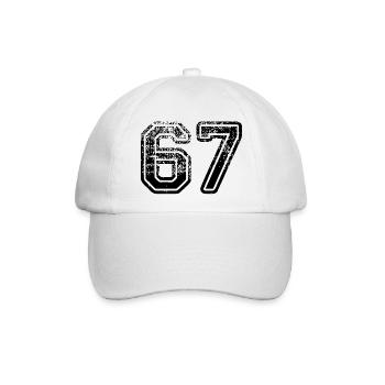 67 - Baseballkappe - Weiß/Weiß - Vorne