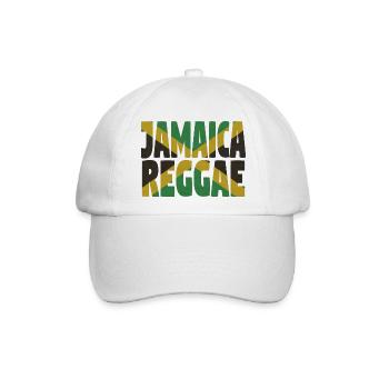 Jamaica Reggae - Baseballkappe - Weiß/Weiß - Vorne