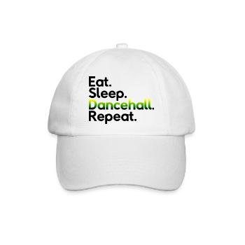 Eat Sleep Dancehall Repeat - Baseballkappe - Weiß/Weiß - Vorne