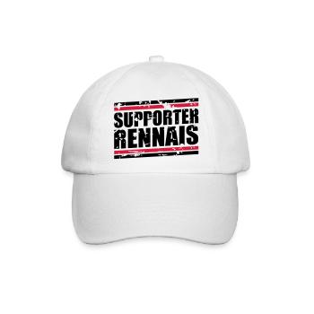 Weinlese-Bär Rennais - Baseballkappe - Weiß/Weiß - Vorne
