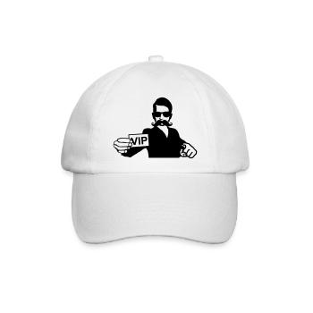 vip moustache - Baseballkappe - Weiß/Weiß - Vorne