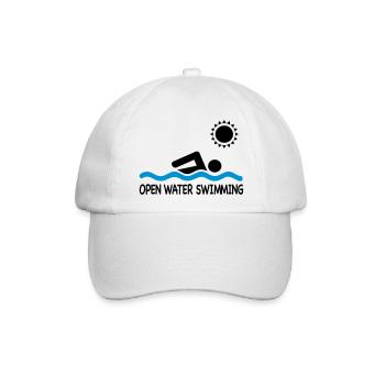 open water swimming - Baseballkappe - Weiß/Weiß - Vorne