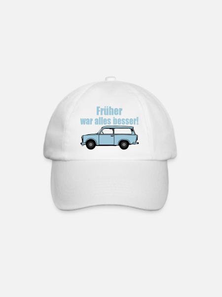 , DDR Kult , früher war alles besser (25) - Baseballkappe - Weiß/Weiß