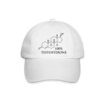 testosterone_100 - Baseballkappe - Weiß/Weiß - Vorne