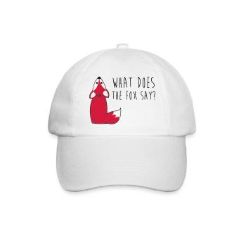 What does the fox say? - Baseballkappe - Weiß/Weiß - Vorne