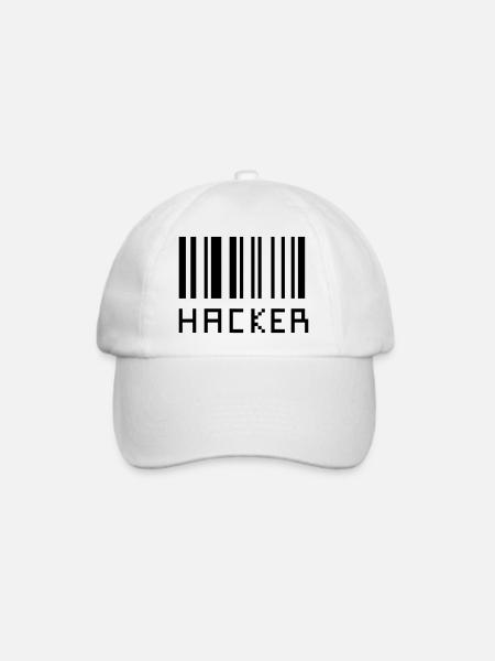 Hacker - Baseballkappe - Weiß/Weiß