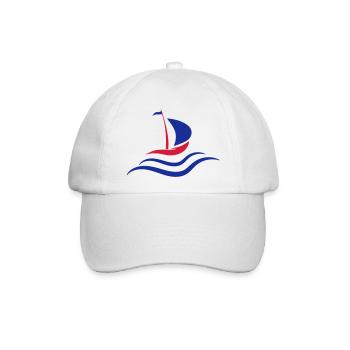 Segelboot - Baseballkappe - Weiß/Weiß - Vorne