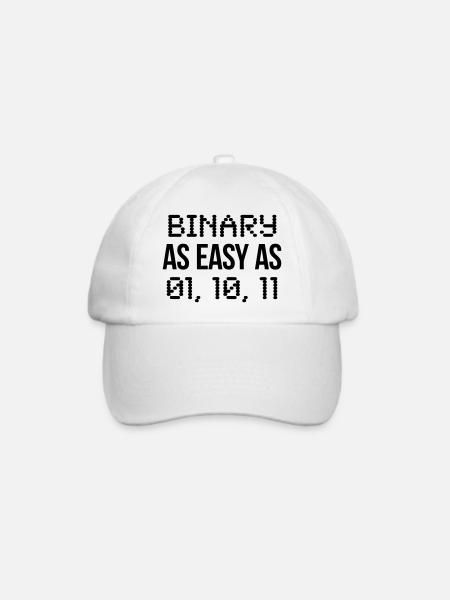 binary - Baseballkappe - Weiß/Weiß