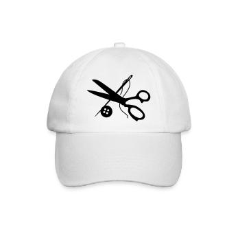 schneider handwerk schere nadel - Baseballkappe - Weiß/Weiß - Vorne