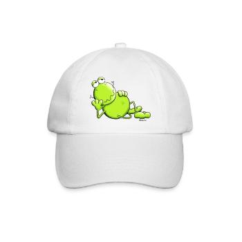 Verträumter Frosch - Baseballkappe - Weiß/Weiß - Vorne