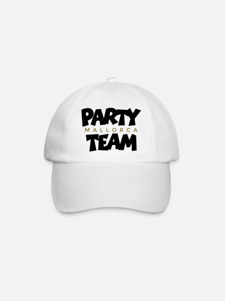 Mallorca Gold Party Team - Baseballkappe - Weiß/Weiß