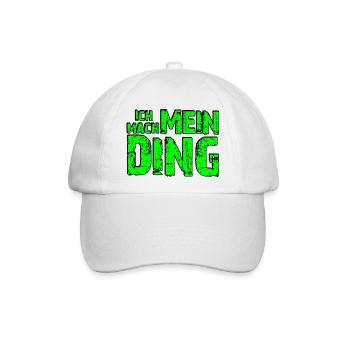 Ich mach mein Ding - grün - Baseballkappe - Weiß/Weiß - Vorne