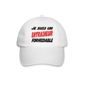 Je suis un entraineur formidable - Baseballkappe - Weiß/Weiß - Vorne