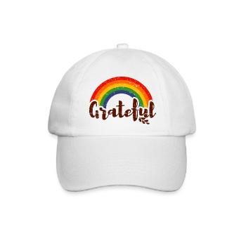dankbarer Regenbogen LGBT - Baseballkappe - Weiß/Weiß - Vorne