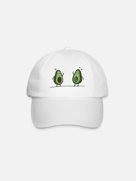 Avocado love - Baseballkappe - Weiß/Weiß