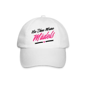 nie ohne meine mädels - Baseballkappe - Weiß/Weiß - Vorne