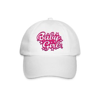 Baby Girl (Pink Leopard) - Baseballkappe - Weiß/Weiß - Vorne
