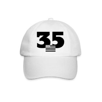 Bretagne / Breton / Bretonne / BZH / Breizh - Baseballkappe - Weiß/Weiß - Vorne