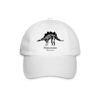 Stegosaurus schwarz - Baseballkappe - Weiß/Weiß - Vorne