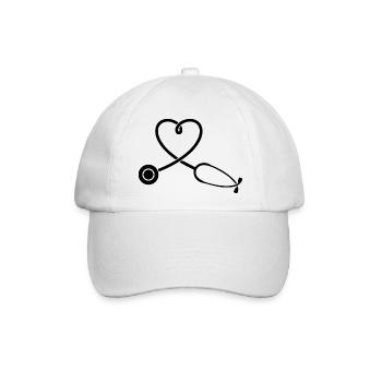 Nurse Doctor Hospital Krankenschwester - Baseballkappe - Weiß/Weiß - Vorne