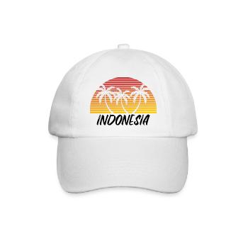 Indonesien - Baseballkappe - Weiß/Weiß - Vorne