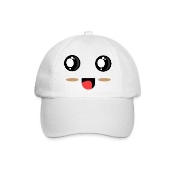 Süßes Gesicht - Lachen Augen - Baseballkappe - Weiß/Weiß - Vorne