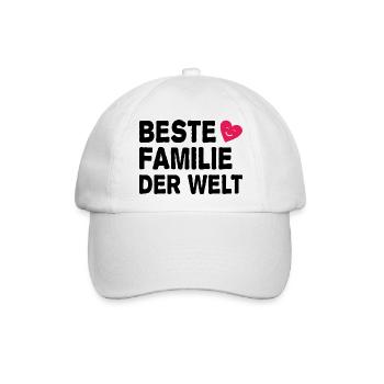 Familie Papa Mama Geschwister Opa Oma - Baseballkappe - Weiß/Weiß - Vorne