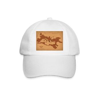 Karte des Römischen Reiches - Baseballkappe - Weiß/Weiß - Vorne