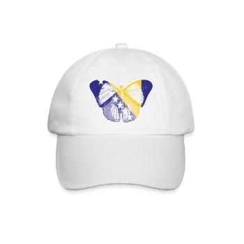 Schmetterling Bosna - Baseballkappe - Weiß/Weiß - Vorne