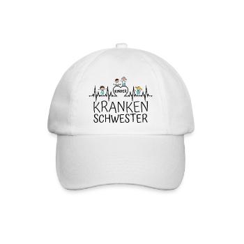 Kinderkrankenschwester Kinder Krankenschwester - Baseballkappe - Weiß/Weiß - Vorne