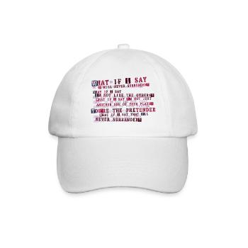 Der Prätendent - Baseballkappe - Weiß/Weiß - Vorne