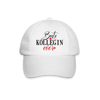 Beste Kollegin Ever - Baseballkappe - Weiß/Weiß - Vorne