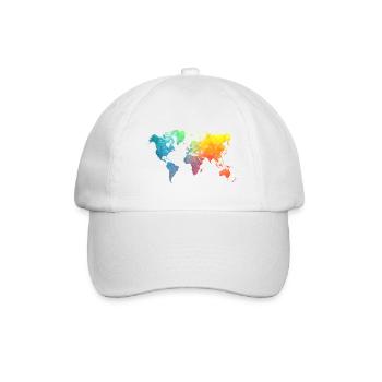 Farben der Weltkarten - Baseballkappe - Weiß/Weiß - Vorne