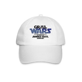 Grill Wars Grillen Grillmeister Hobby - Baseballkappe - Weiß/Weiß - Vorne