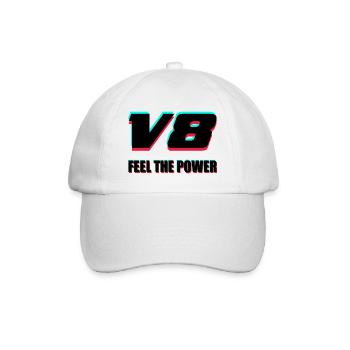 V8 - Baseballkappe - Weiß/Weiß - Vorne
