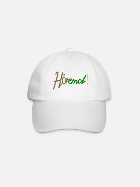 Höremol | Höre genau zu | Rhön - Baseballkappe - Weiß/Weiß