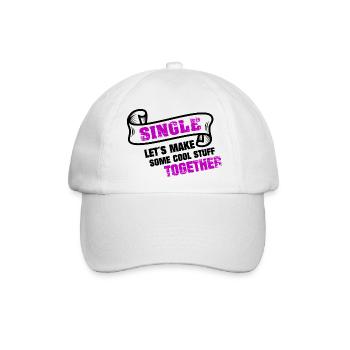 Single auf der Suche Partnersuche - Baseballkappe - Weiß/Weiß - Vorne
