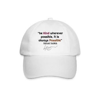 Dalai Lama, Dalai Lama Zitate, berühmte Zitate, cool - Baseballkappe - Weiß/Weiß - Vorne