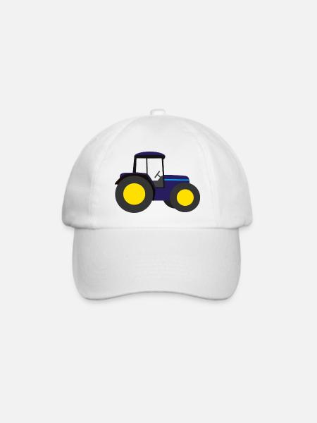 Traktor Trecker - Baseballkappe - Weiß/Weiß