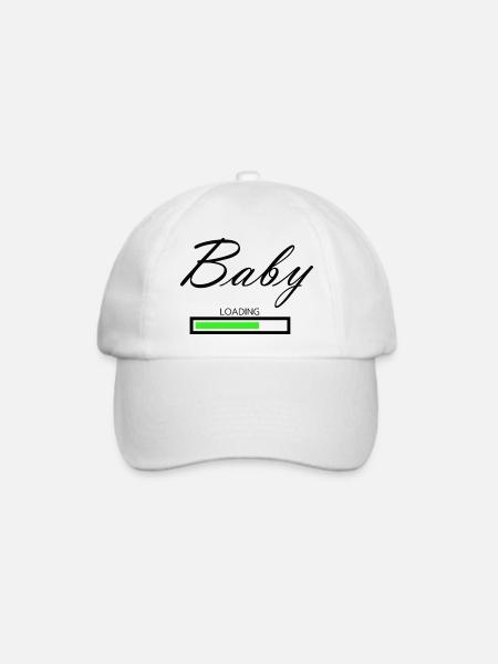Baby is loading... - Baseballkappe - Weiß/Weiß