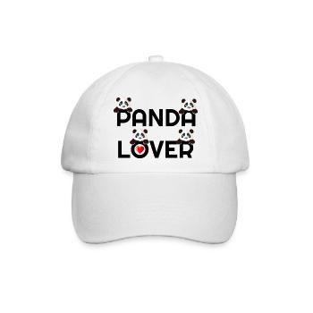 Ich liebe Pandas, Pandas, Panda-Liebhaber, Panda Hoodies, - Baseballkappe - Weiß/Weiß - Vorne