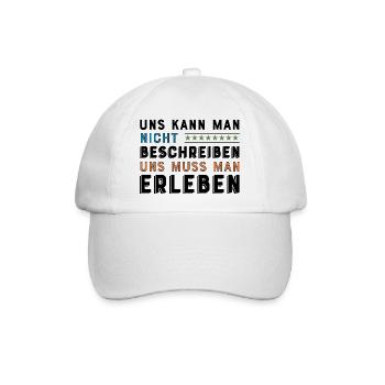 Lustige Sprüche für Freunde - Baseballkappe - Weiß/Weiß - Vorne